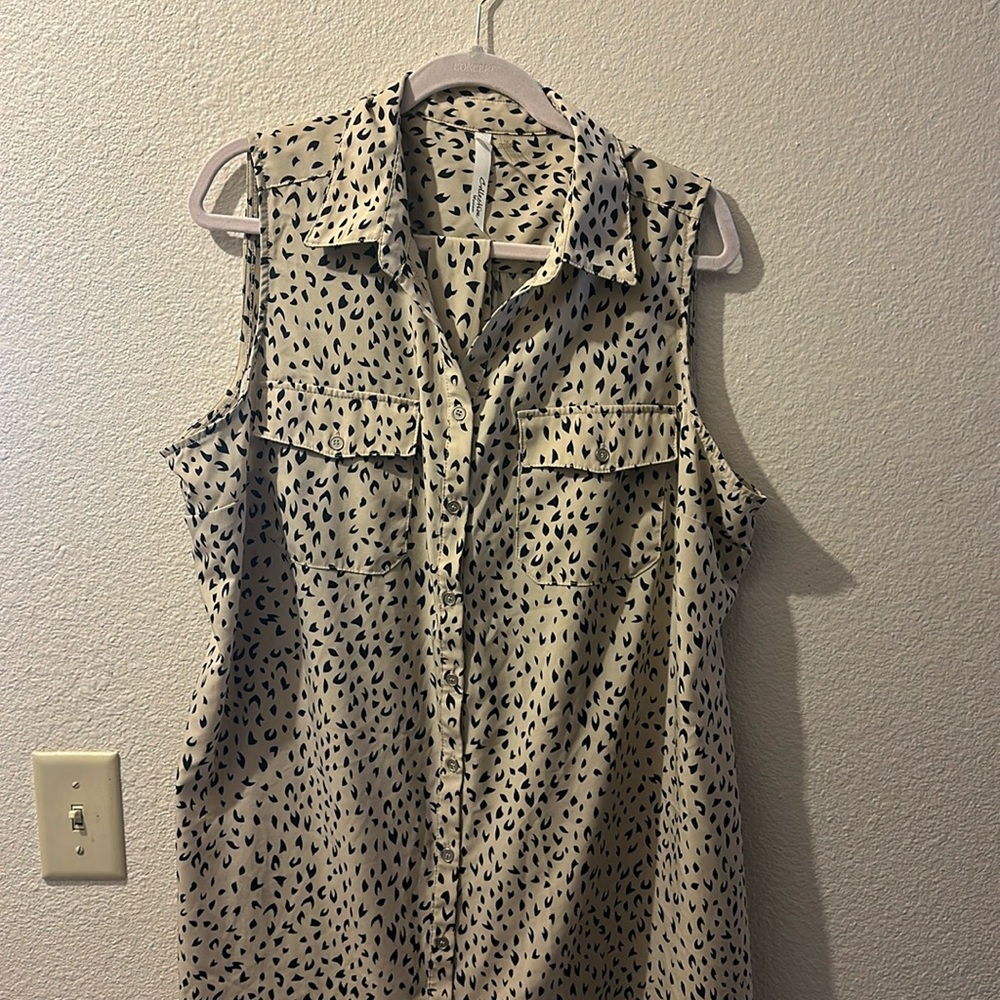 NY 1X tan Collard Dress